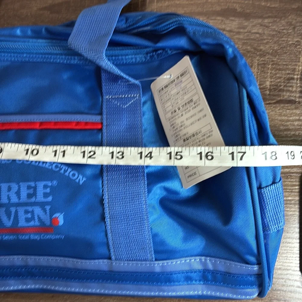 NWT Three Seven Vintage Style Blue Duffle Bag